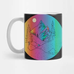 colorful hiking trail Mug